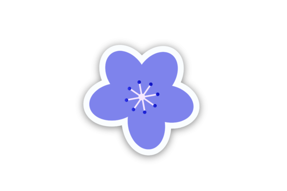 Download Blue Twin Flower Spring Sticker - Spring sticker Collection