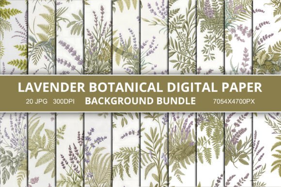 Download Lavender Botanical Background Bundle - Premium Bundle