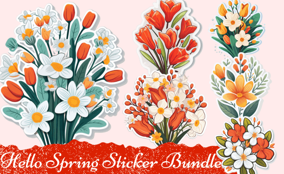 Download Hello Spring Sticker Bundle - Spring sticker Collection