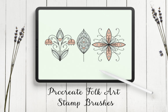 Download Modern Folk Art Floral Procreate Brushes - Floral procreate brushes Collection